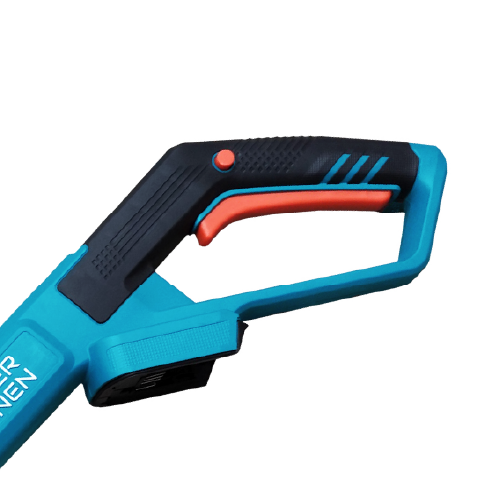 The rubber-coated handle