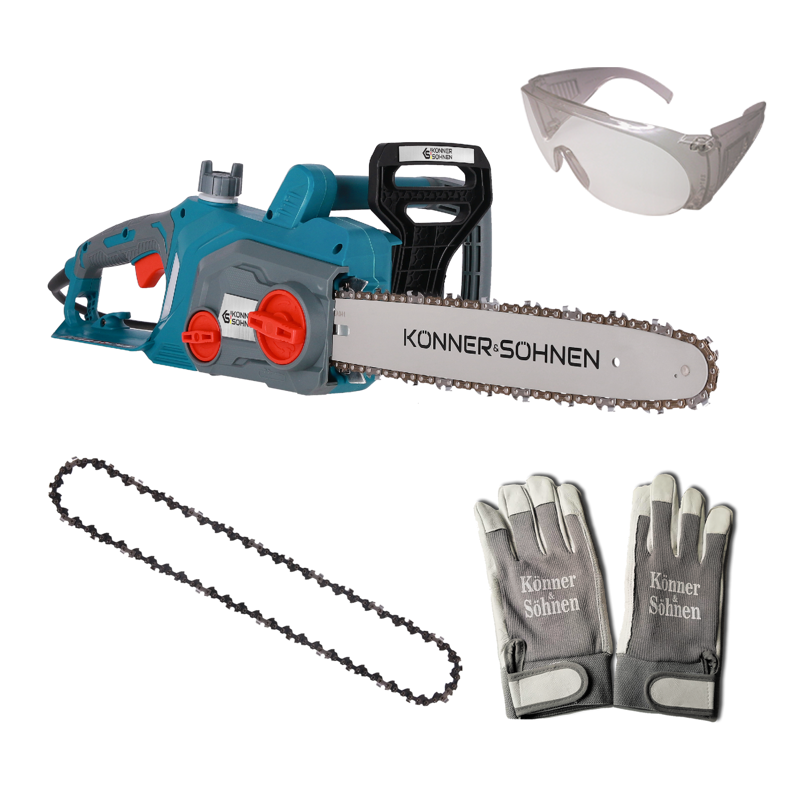 КОМПЛЕКТ1: KS CS1800-14 + KS GL-1 + Ръкавици KS Gloves L + Верига 91PJ053X