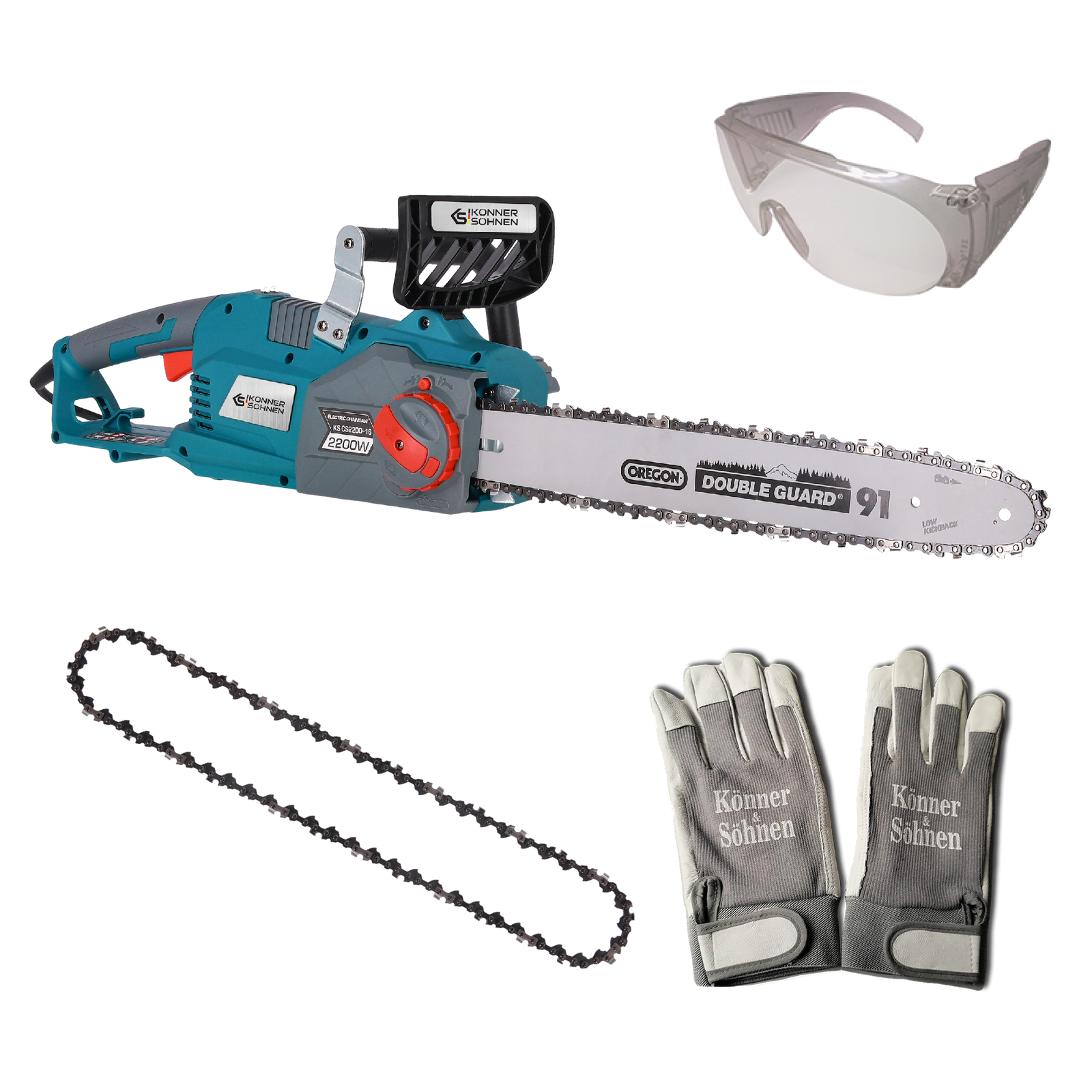 SET2: KS CS2200-16 + KS GL-1 + KS Gloves L + Chain 91P057X