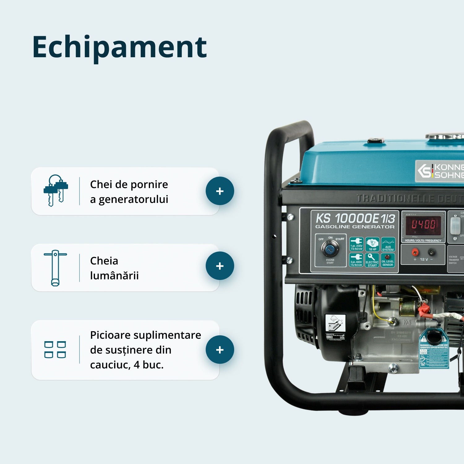 Generator pe benzina "Könner & Söhnen" KS 10000E 1/3