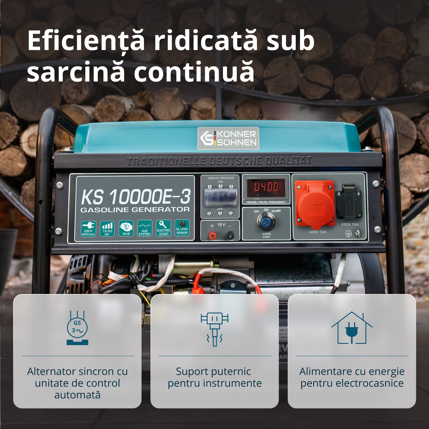 Generator pe benzina "Könner & Söhnen" KS 10000E-3