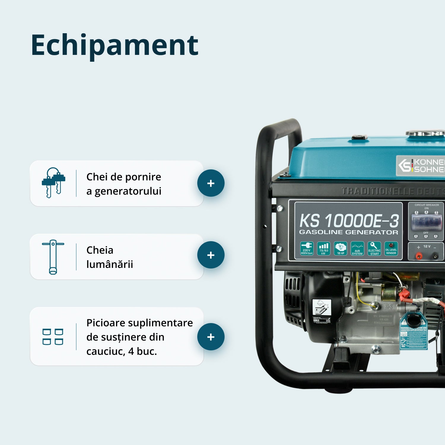 Generator pe benzina "Könner & Söhnen" KS 10000E-3