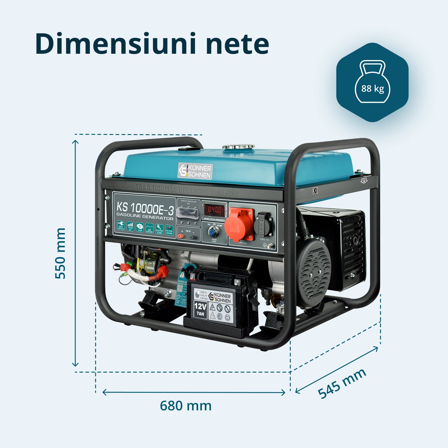 Generator pe benzina "Könner & Söhnen" KS 10000E-3