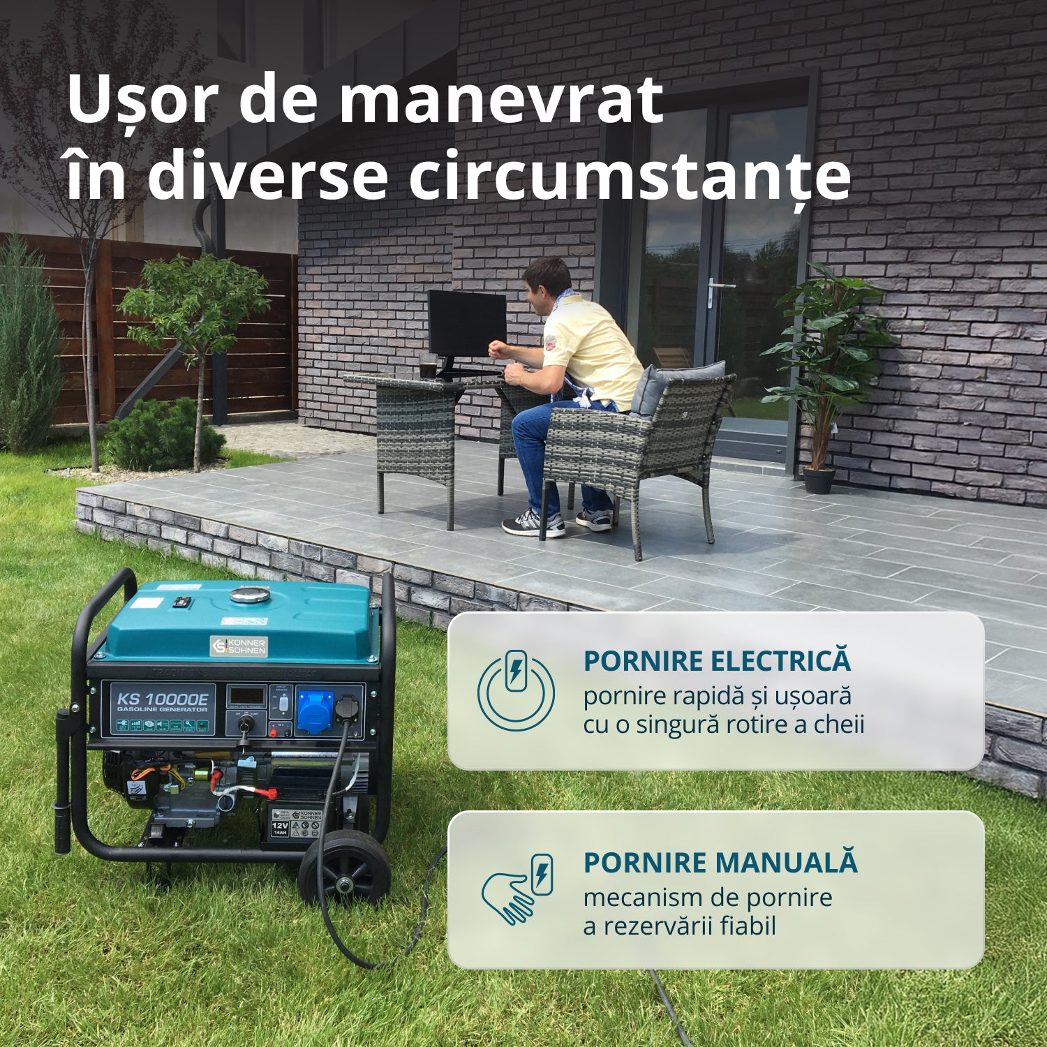 Generator pe benzina "Könner & Söhnen" KS 10000E