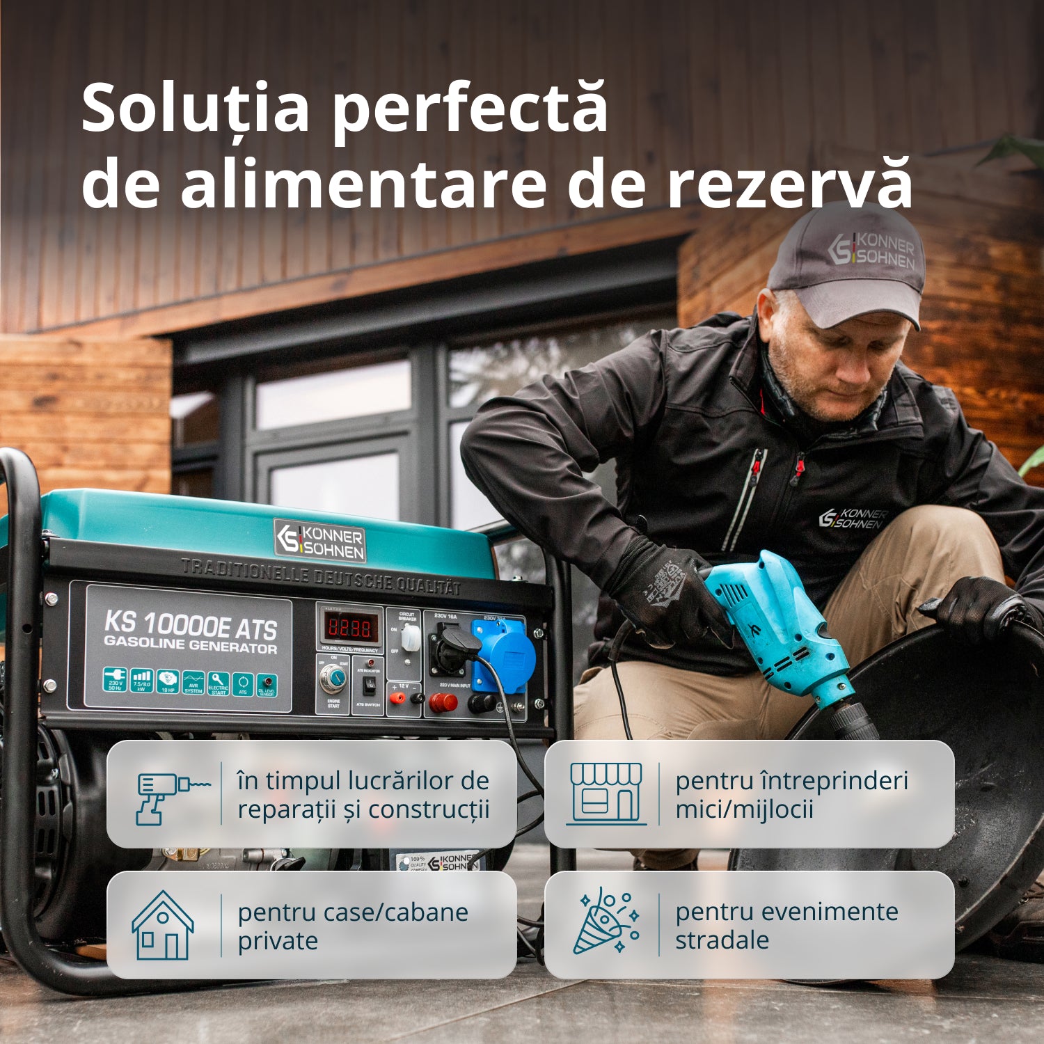 Generator pe benzina "Könner & Söhnen" KS 10000E ATS