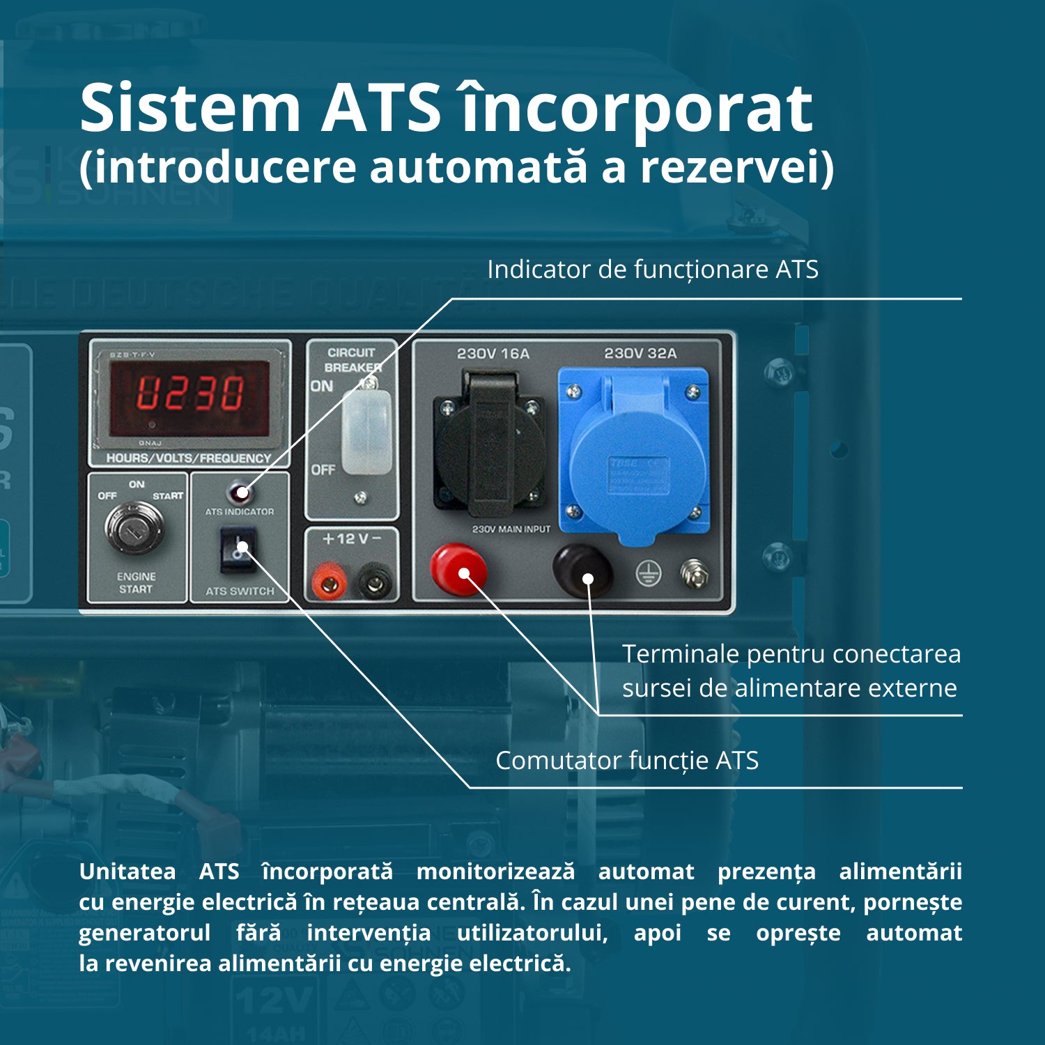 Generator pe benzina "Könner & Söhnen" KS 10000E ATS