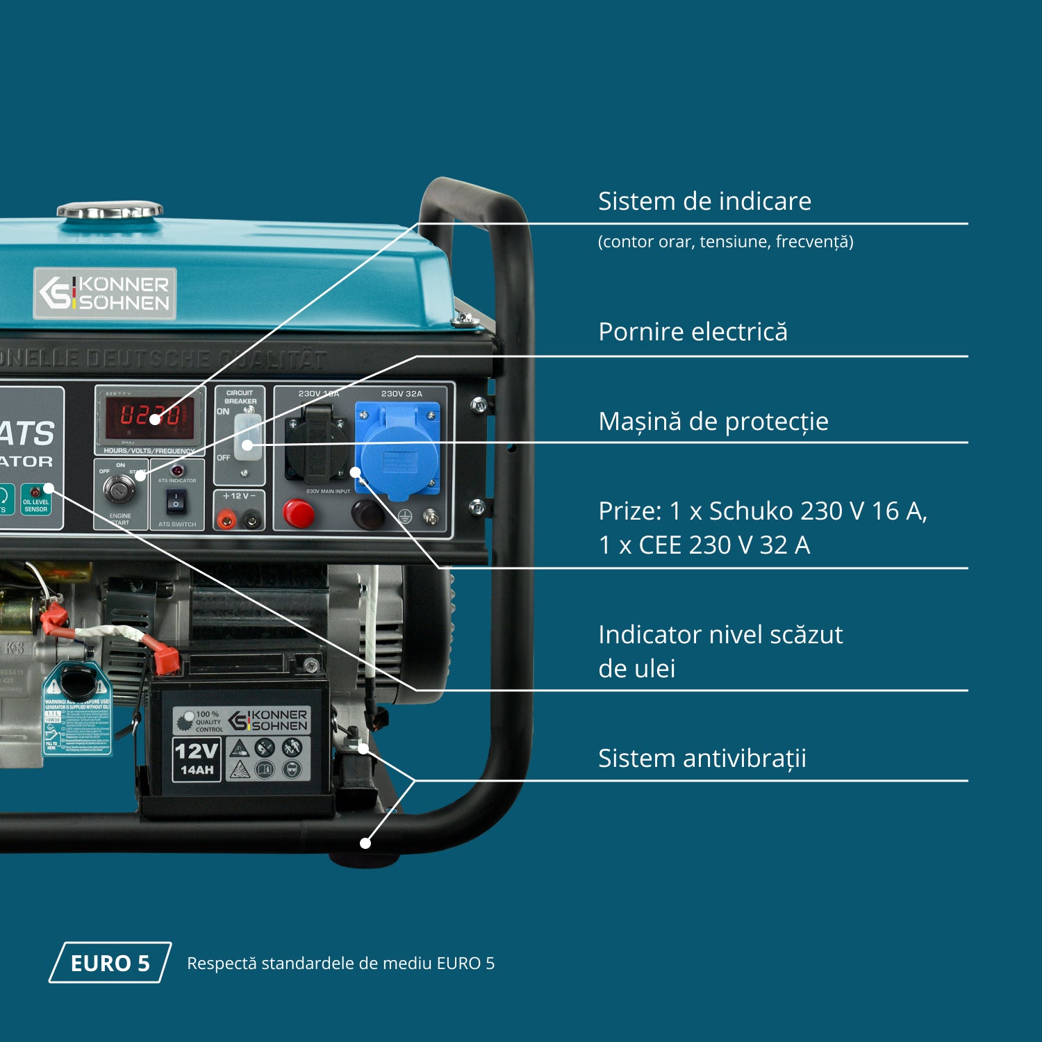 Generator pe benzina "Könner & Söhnen" KS 10000E ATS