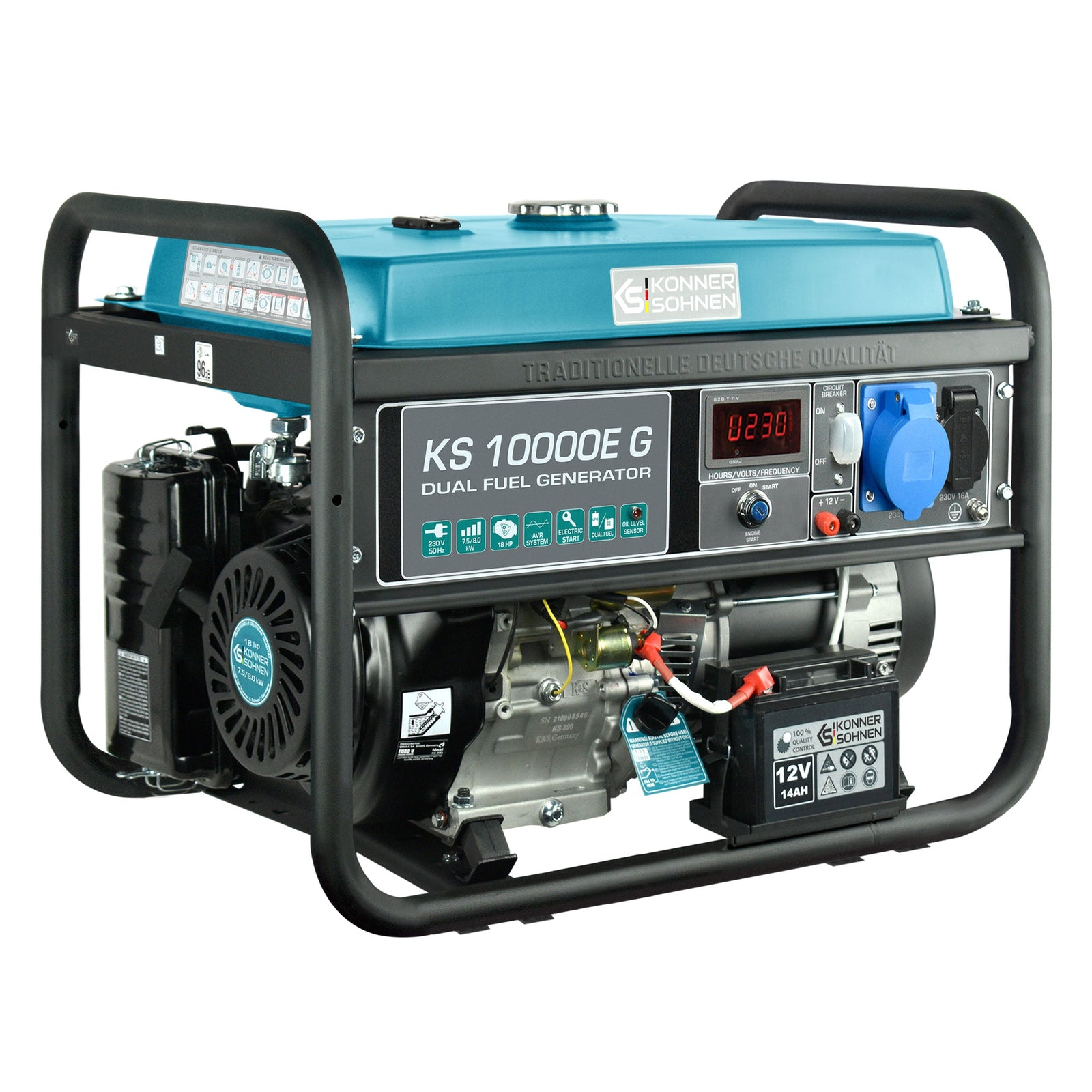 LPG/Gasoline Generator "Könner & Söhnen" KS 10000E G