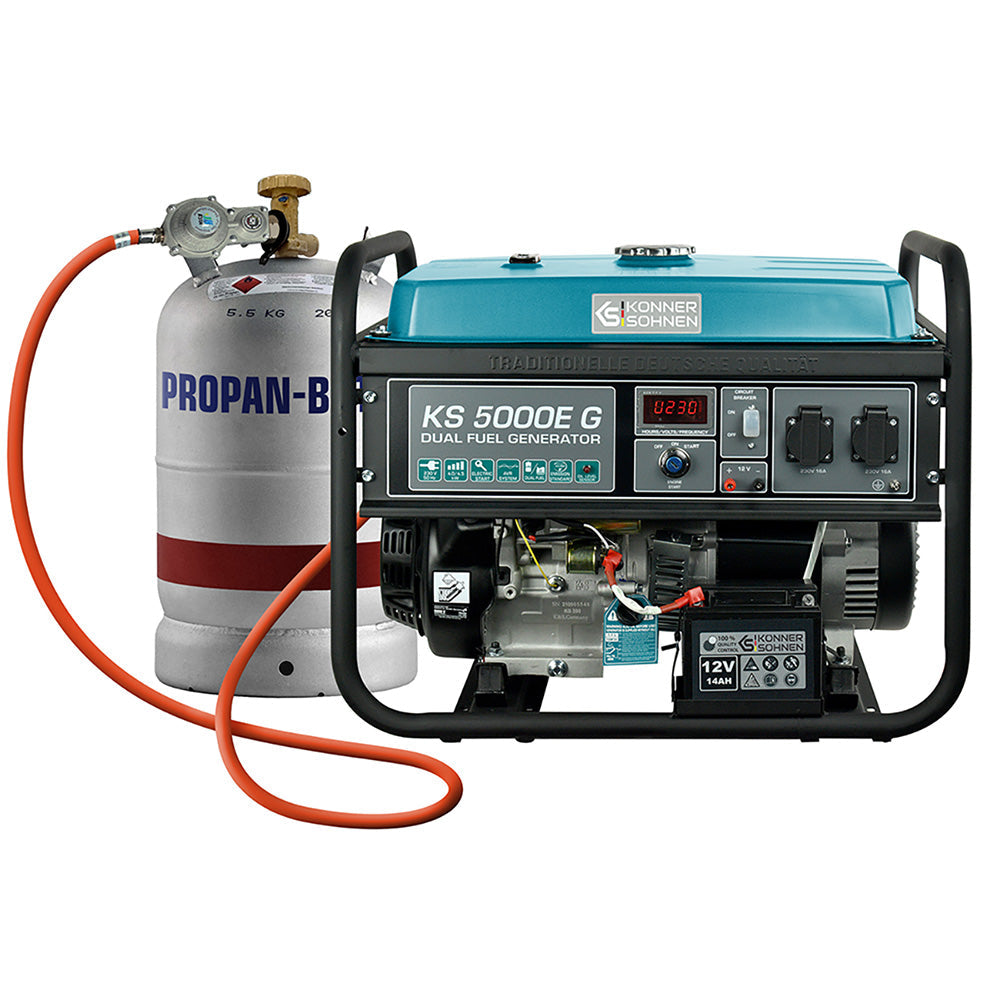 LPG/Gasoline Generator "Könner & Söhnen" KS 5000E G