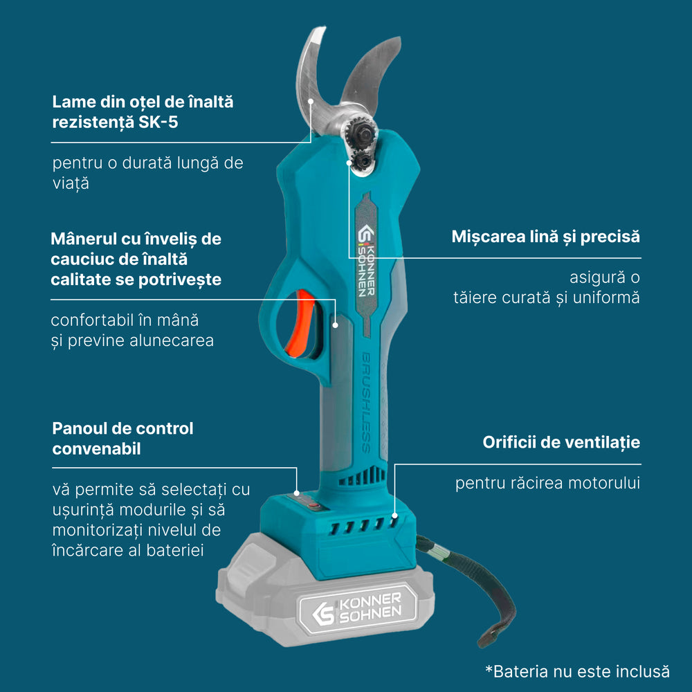 Foarfecă de grădină fără fir KS CPS20V-32
