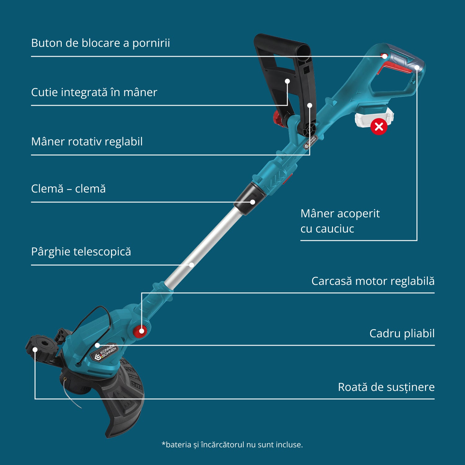 Trimmer pe acumulator KS GT-20V