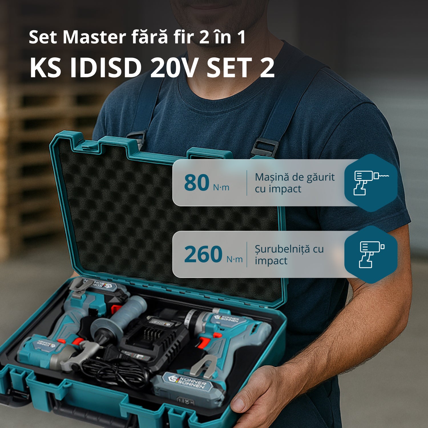 Set Master Fără Fir 2în1 KS IDISD 20V SET 2 