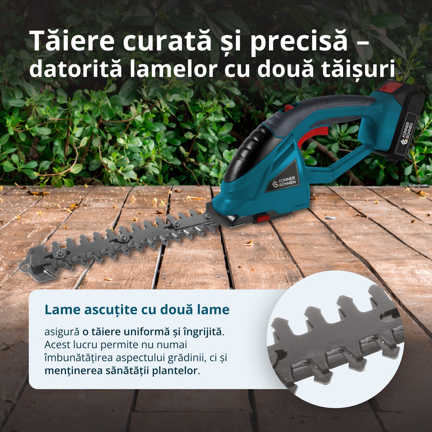 Foarfecă 2 în 1 pentru iarbă și gard viu cu stâlp de extensie telescopic KS SHT-20V + Extension Pole