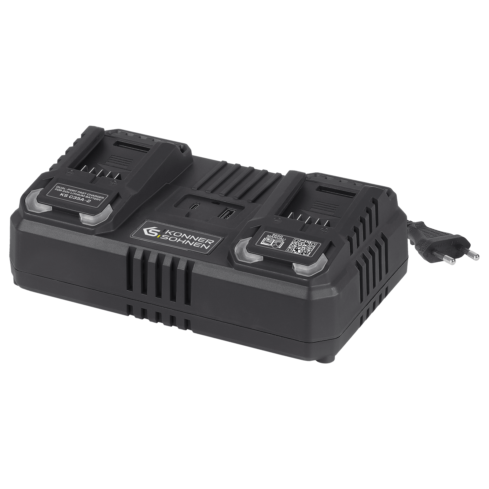 Încărcător dublu pentru baterii reîncărcabile 20V KS C45A-2