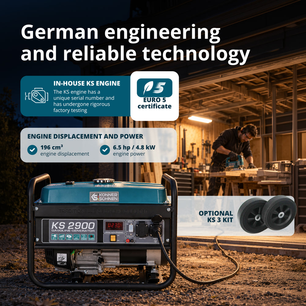 Benzingenerátor „Könner & Söhnen” KS 2900