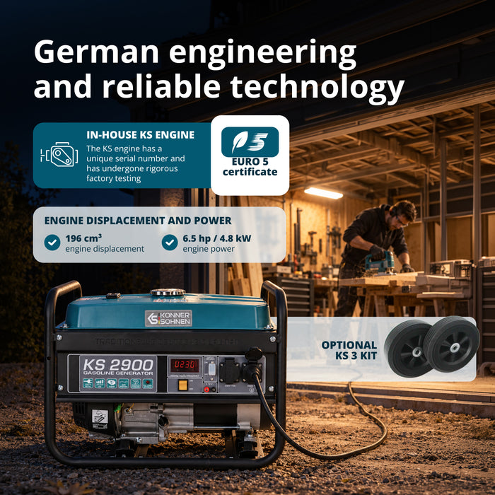 Benzingenerátor „Könner & Söhnen” KS 2900