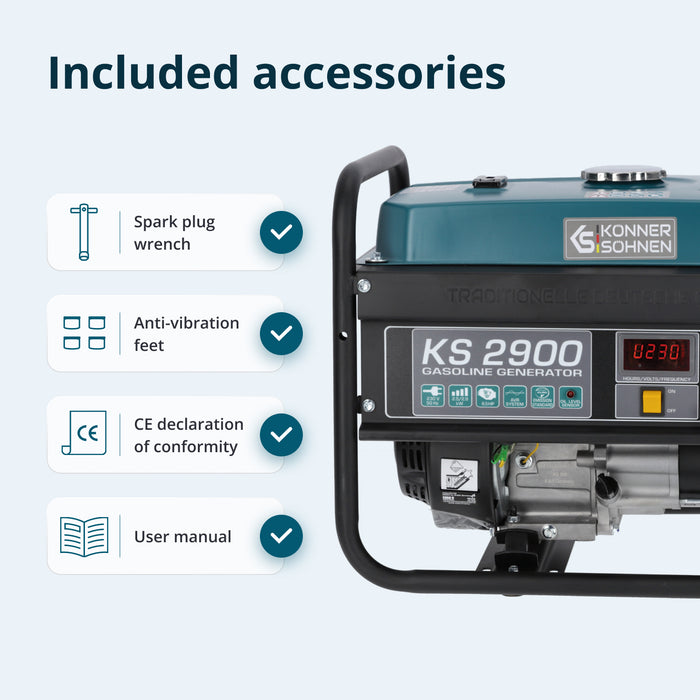Benzingenerátor „Könner & Söhnen” KS 2900