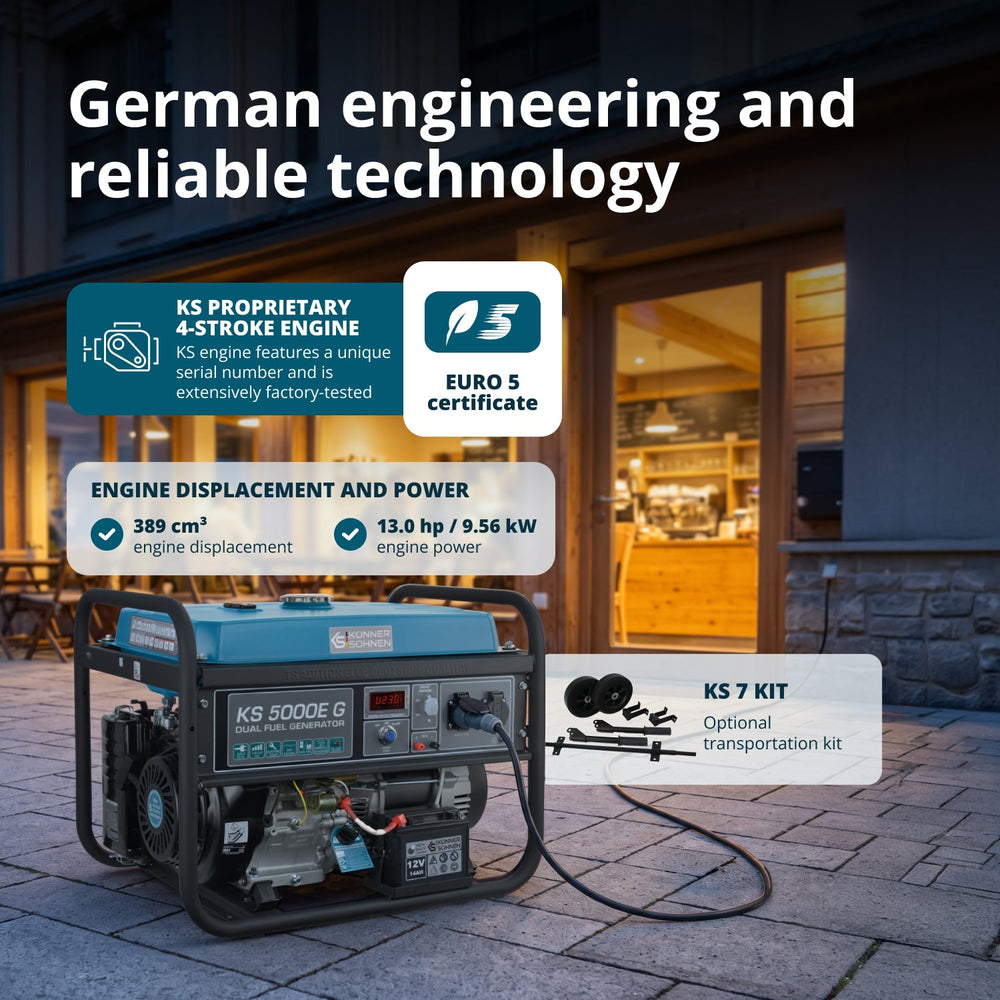 LPG/Benzin Generátor "Könner & Söhnen" KS 5000E G