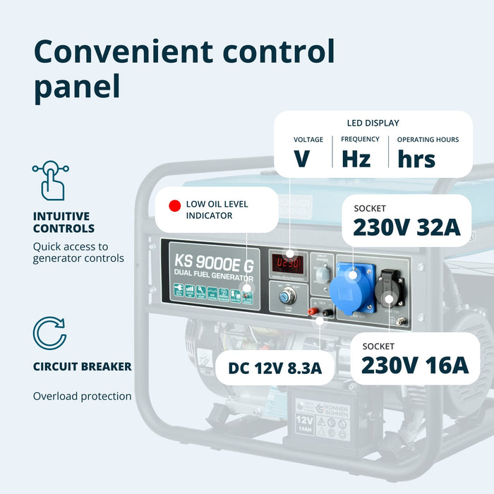 LPG/Benzin Generátor "Könner & Söhnen" KS 9000E G