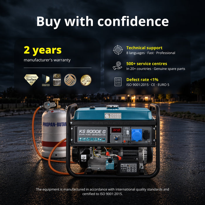 LPG/Benzin Generátor "Könner & Söhnen" KS 9000E G
