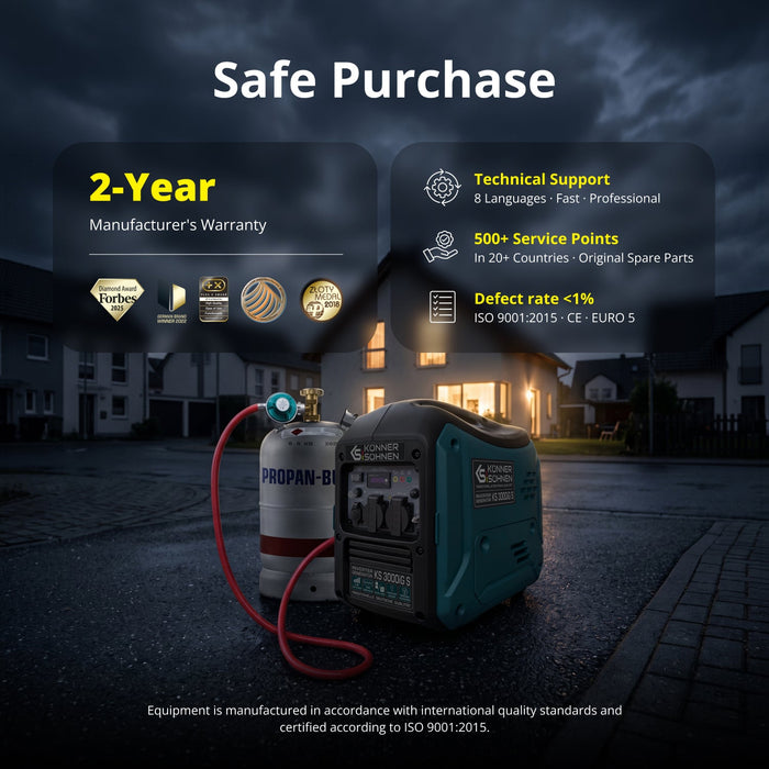 LPG/gasoline inverter generator KS 3000iG S