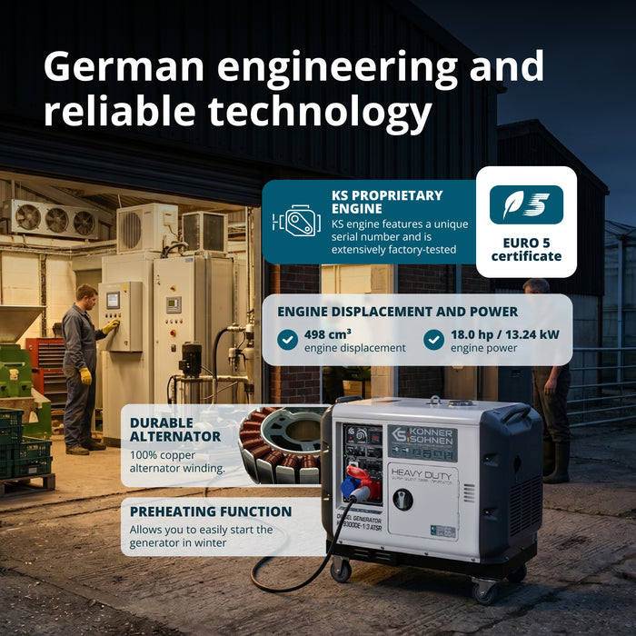 Diesel generátor "Könner & Söhnen" KS 9300DE-1/3 ATSR (EURO V)