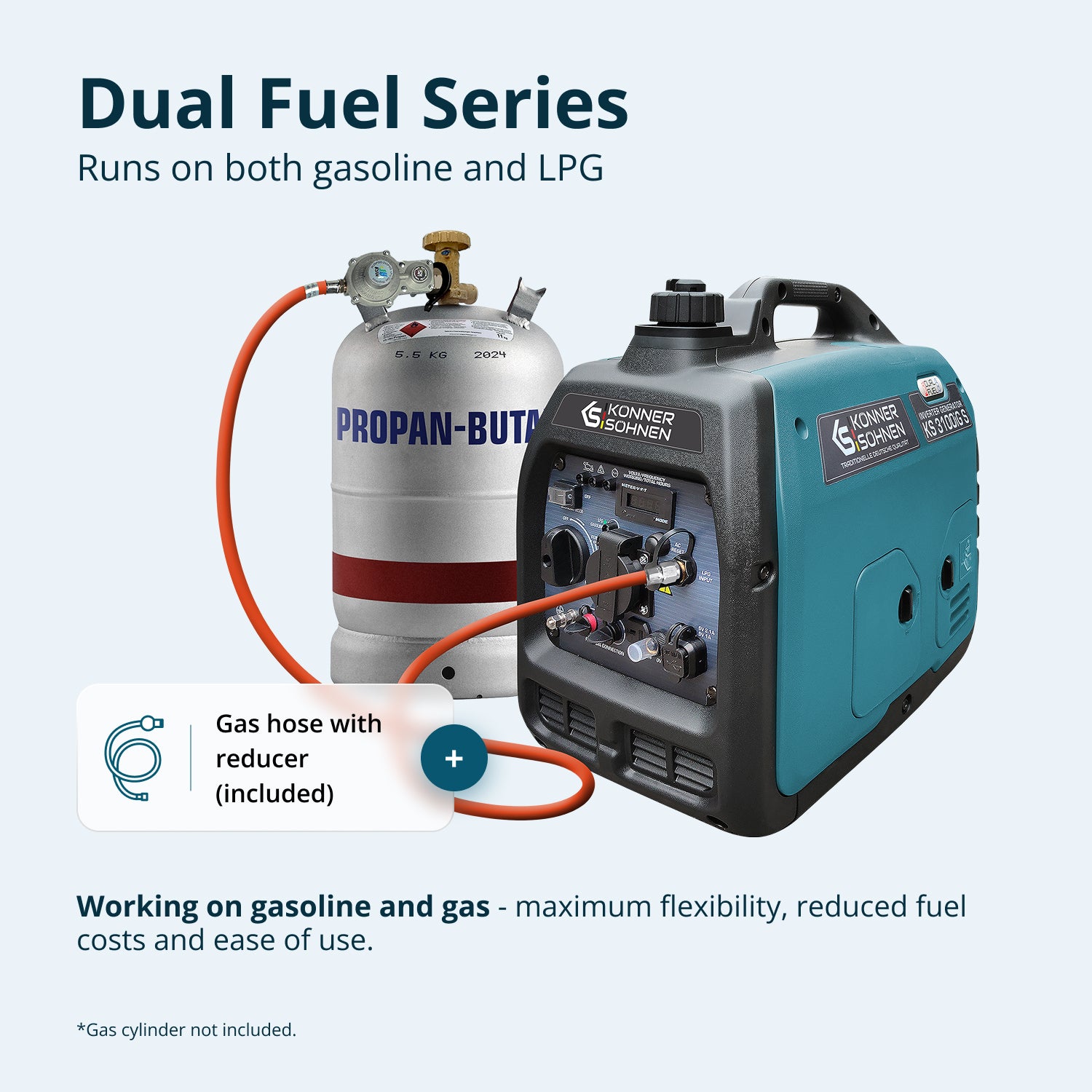 Инверторен генератор на LPG/бензин KS 3100iG S