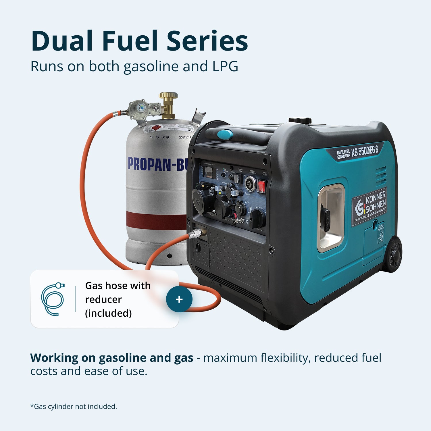 LPG/benzin inverter generátor KS 5500iEG S