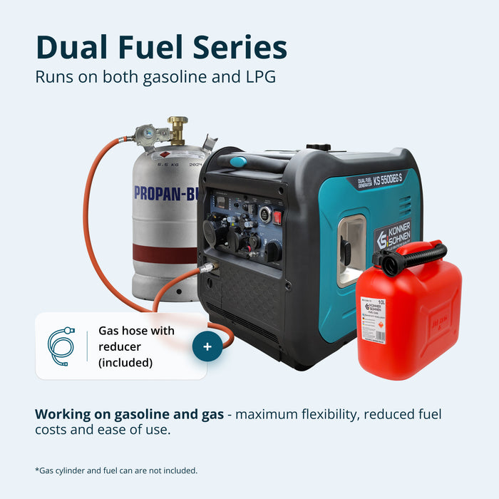 Инверторен генератор на LPG/бензин KS 5500iEG S
