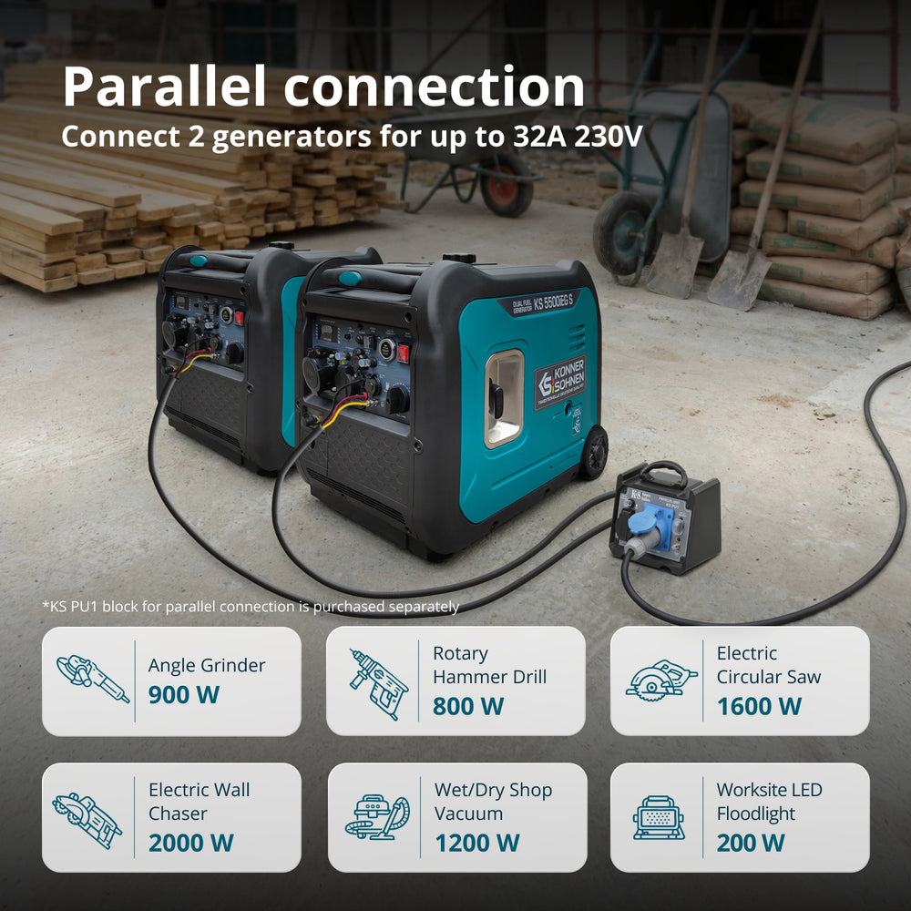 Инверторен генератор на LPG/бензин KS 5500iEG S