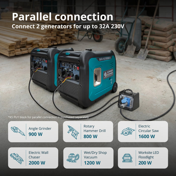 Инверторен генератор на LPG/бензин KS 5500iEG S