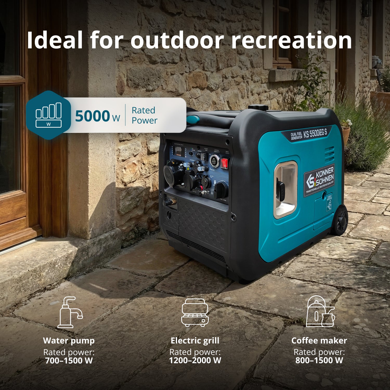 LPG/benzin inverter generátor KS 5500iEG S