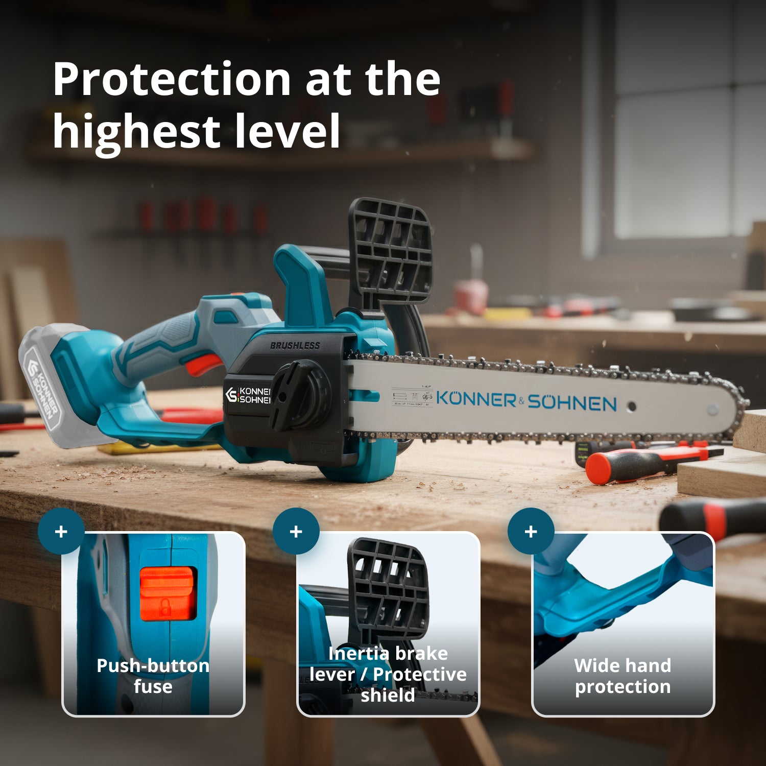 Cordless Mini Chainsaw KS MCS20V-12 SET