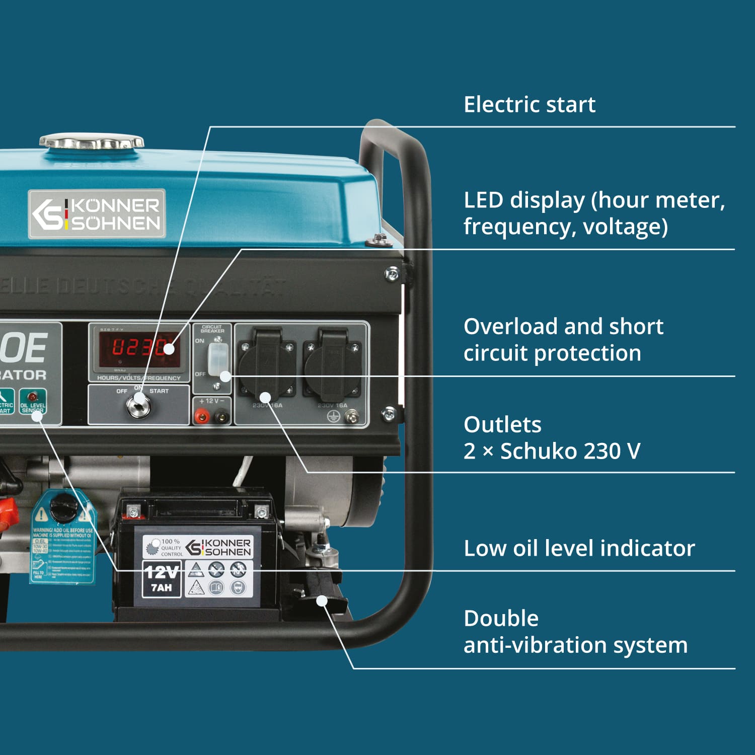 Generator pe benzina "Könner & Söhnen" KS 3000E