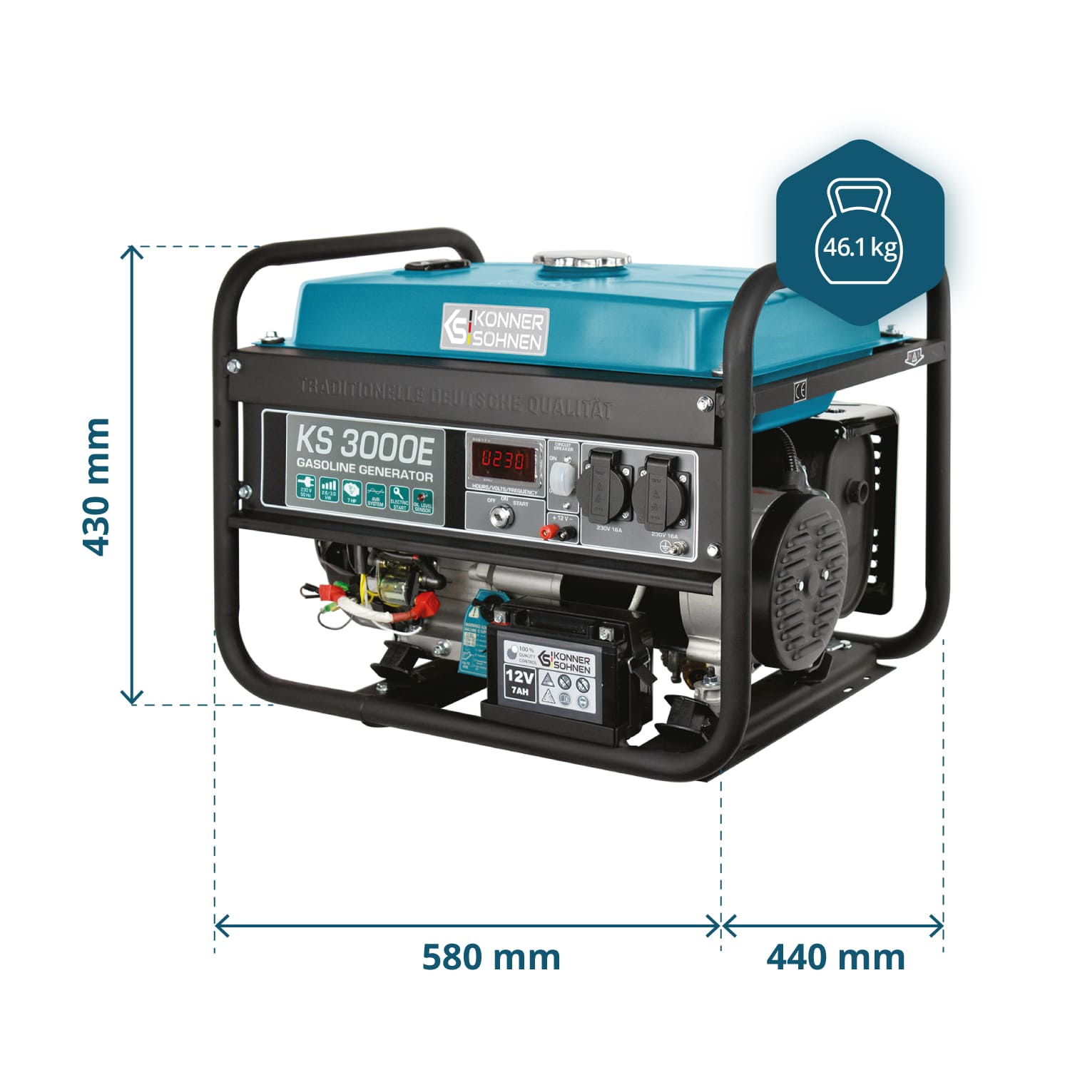 Generator pe benzina "Könner & Söhnen" KS 3000E