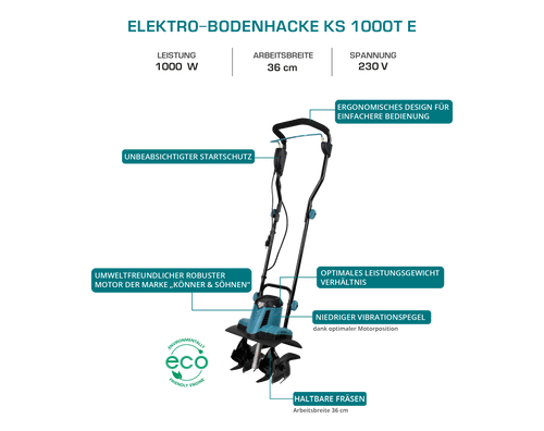 Electric tiller KS 1000T E