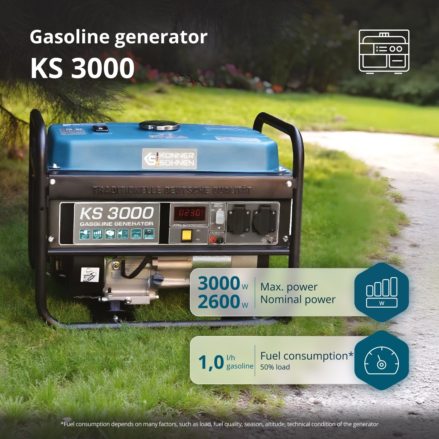 Бензинов генератор „Könner & Söhnen“ KS 3000