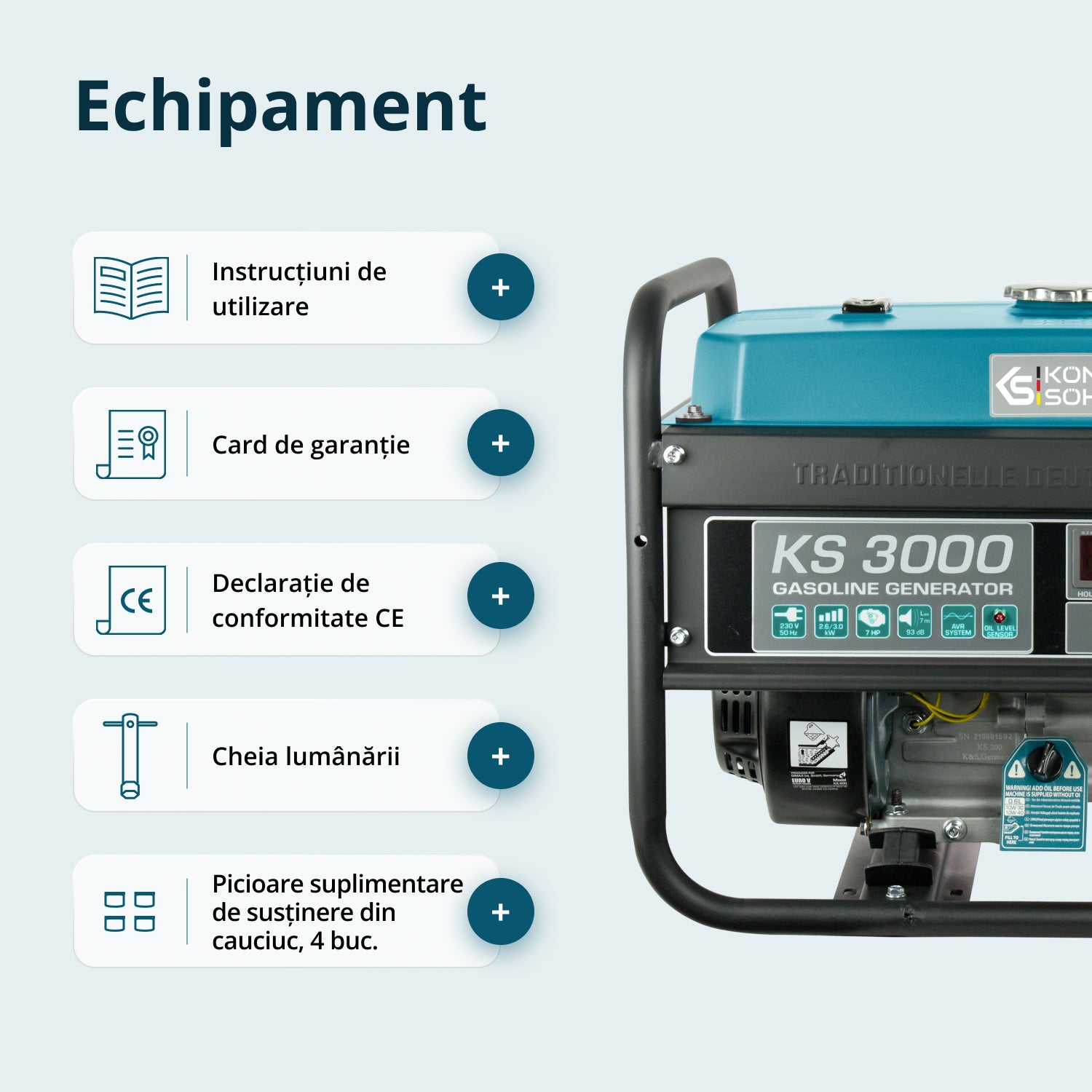Generator pe benzina "Könner & Söhnen" KS 3000