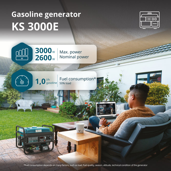 Бензинов генератор „Könner & Söhnen“ KS 3000E