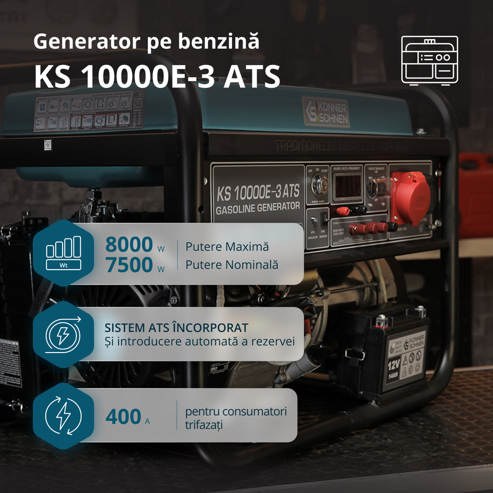 Generator pe benzina "Könner & Söhnen" KS 10000E-3 ATS