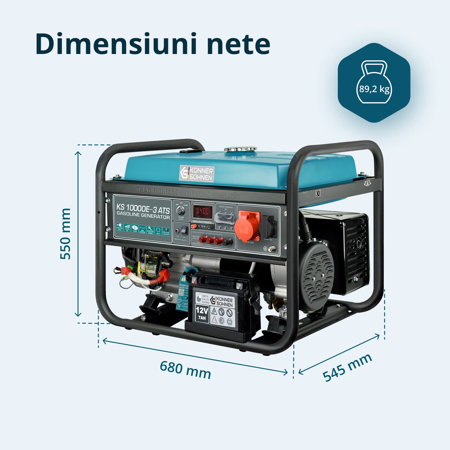 Generator pe benzina "Könner & Söhnen" KS 10000E-3 ATS