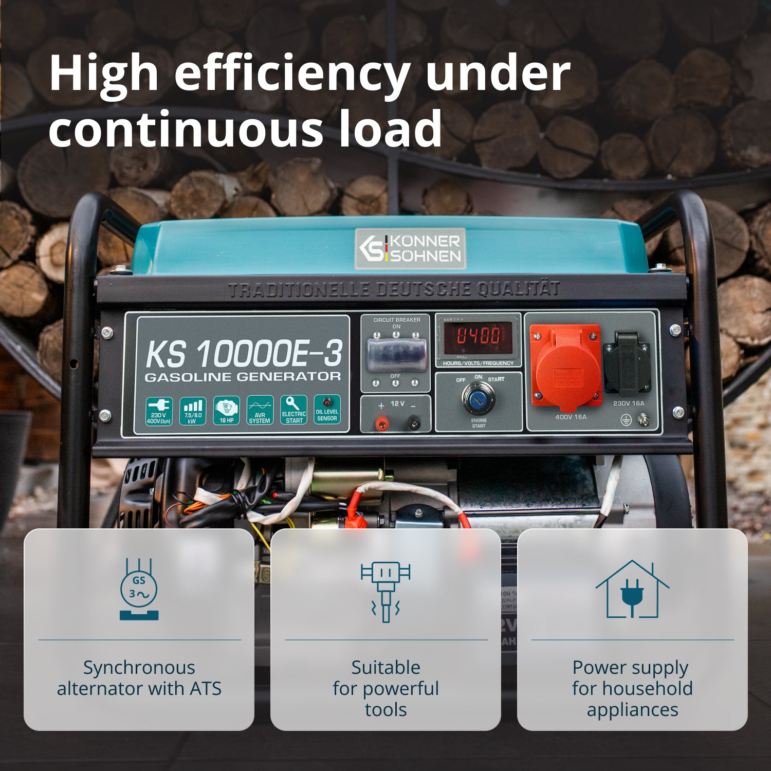 Benzingenerátor „Könner & Söhnen” KS 10000E-3