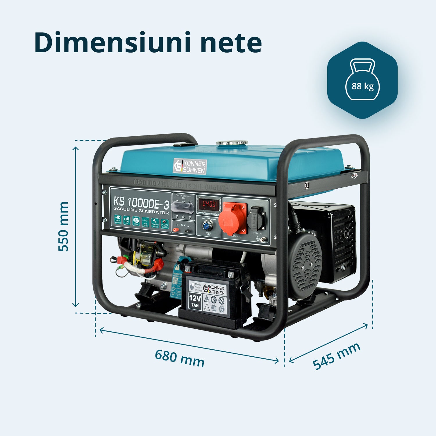 Generator pe benzina "Könner & Söhnen" KS 10000E-3