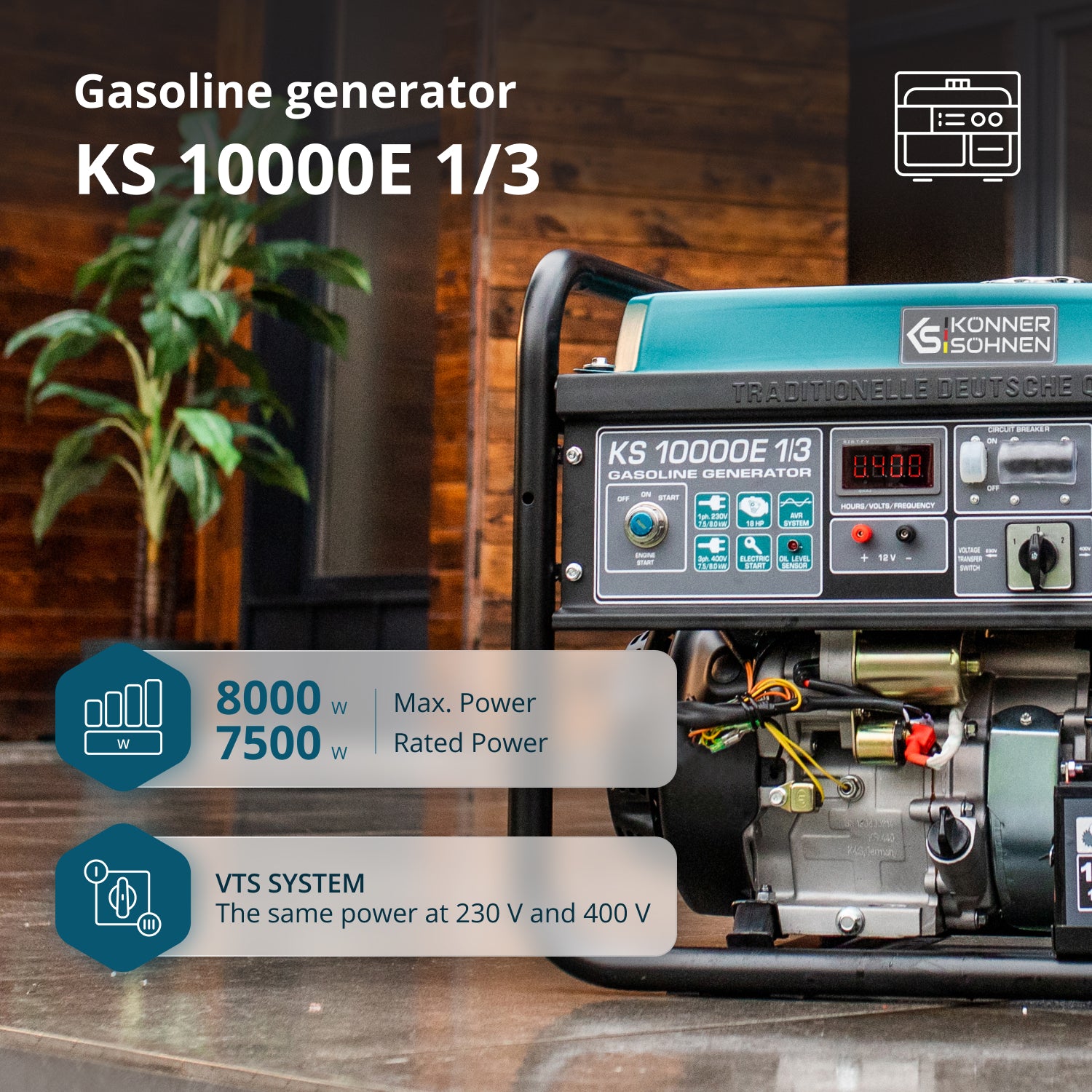 Benzingenerátor „Könner & Söhnen” KS 10000E 1/3
