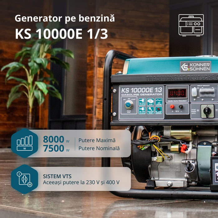 Generator pe benzina "Könner & Söhnen" KS 10000E 1/3