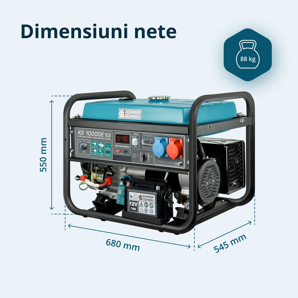 Generator pe benzina "Könner & Söhnen" KS 10000E 1/3