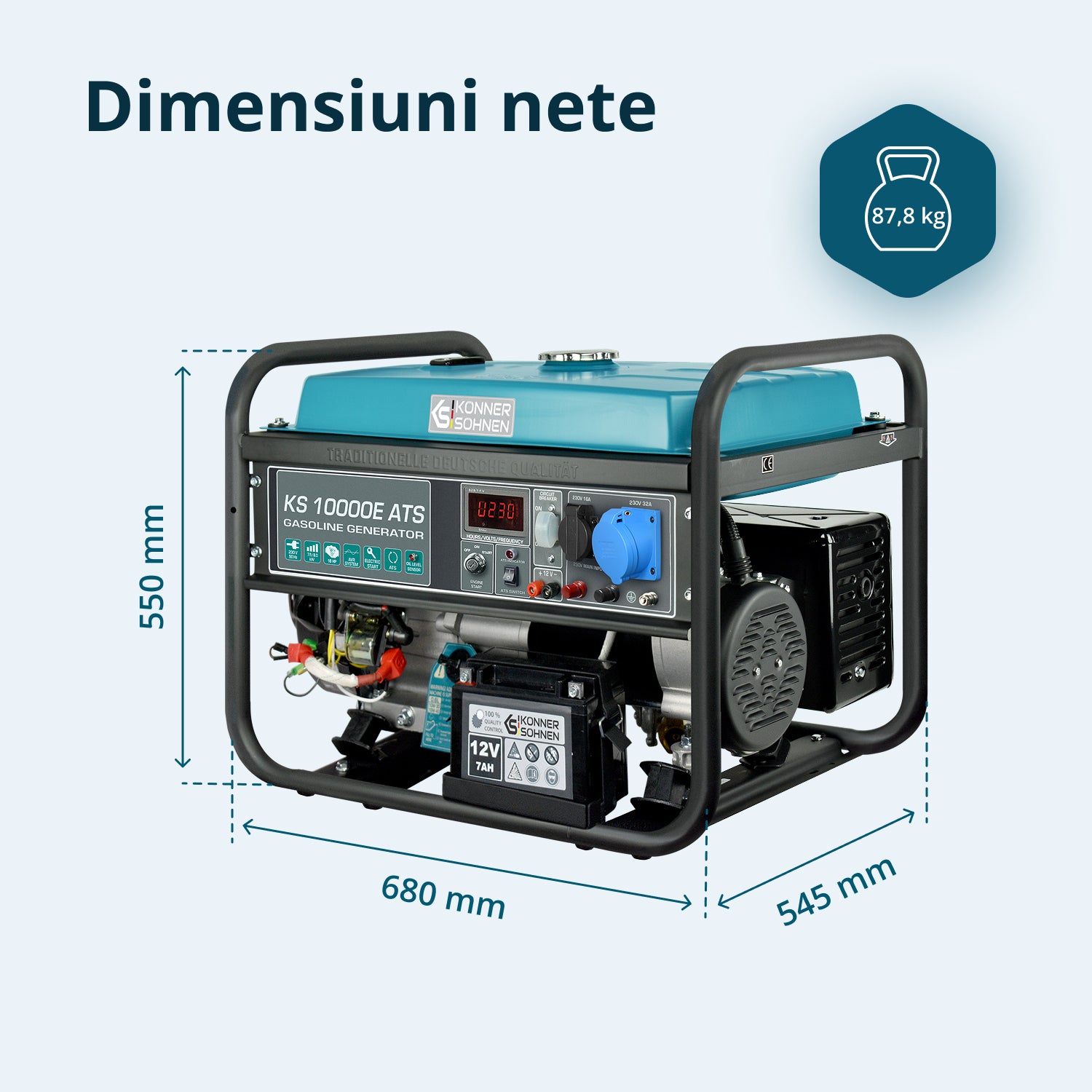 Generator pe benzina "Könner & Söhnen" KS 10000E ATS
