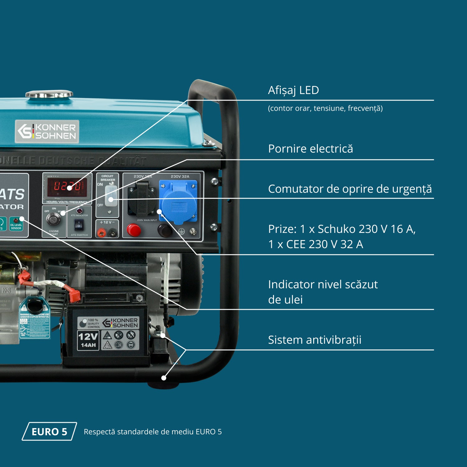 Generator pe benzina "Könner & Söhnen" KS 10000E ATS