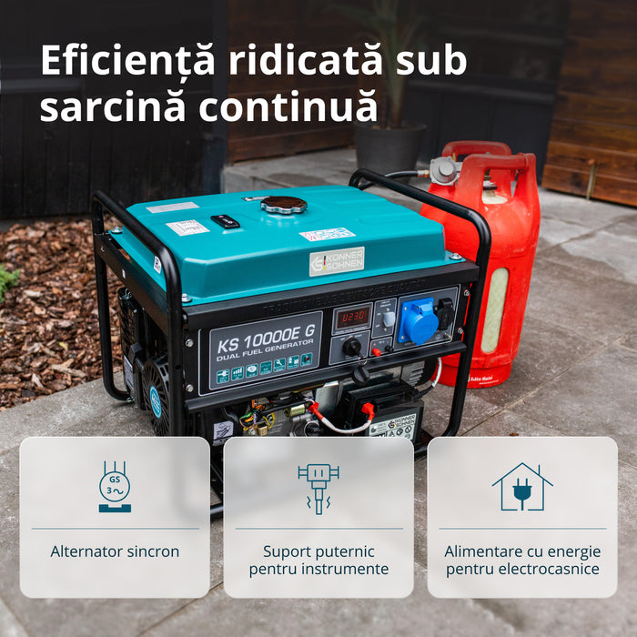 Generator pe gaz/benzina "Könner & Söhnen" KS 10000E G