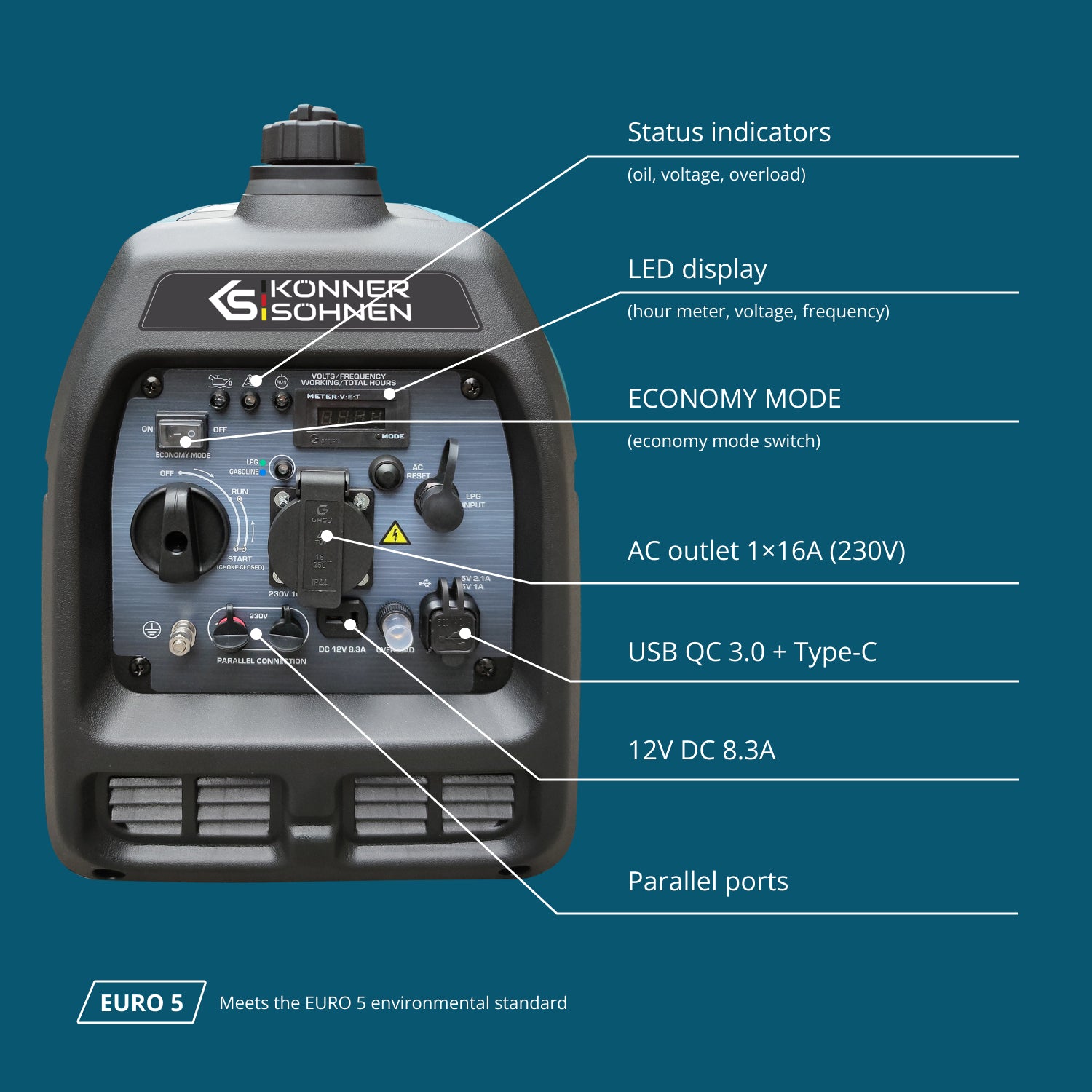 Инверторен генератор на LPG/бензин KS 3100iG S